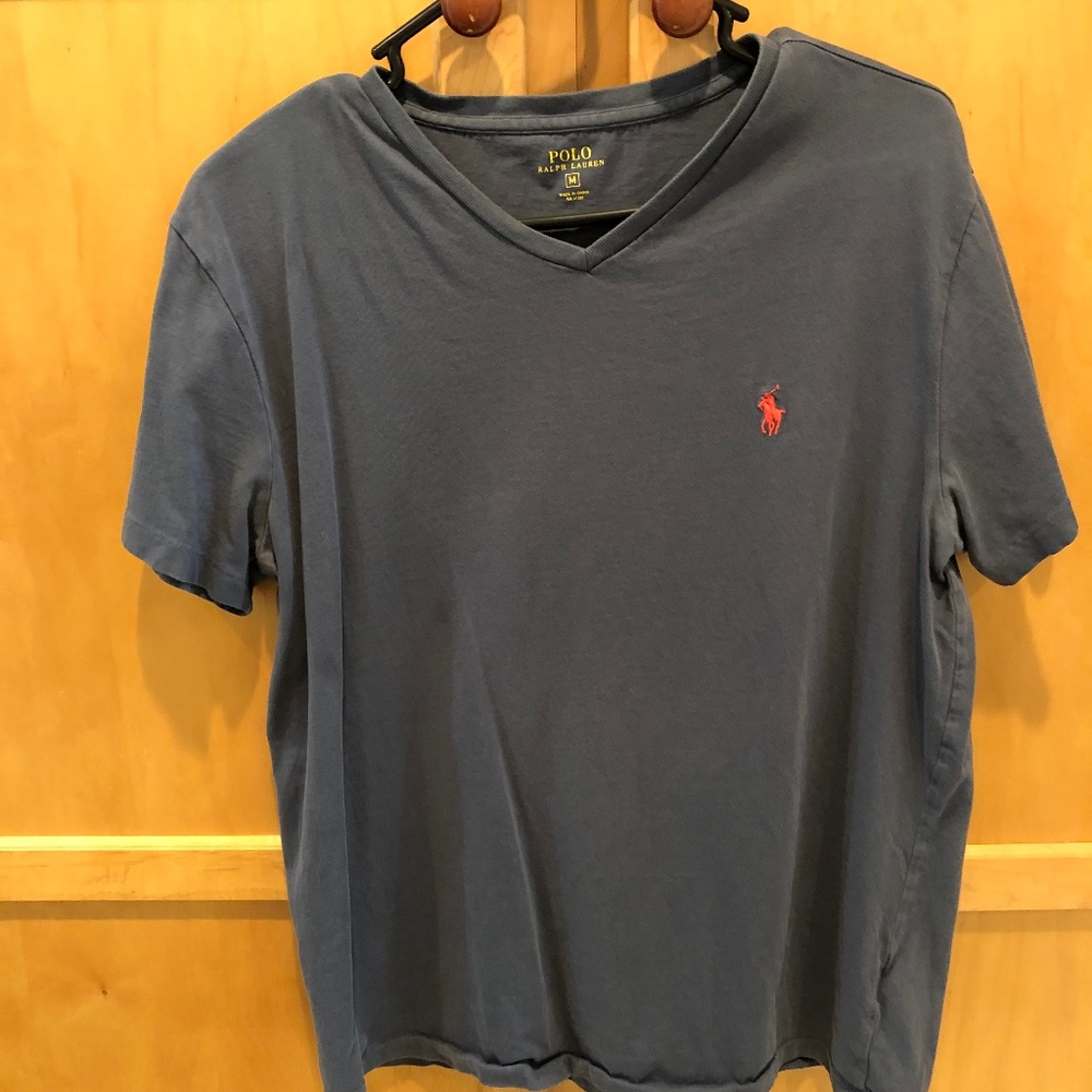 Mens Polo Ralph Lauren V-Neck T-Shirt (Size M)